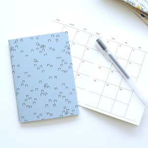 2024 Mini Monthly Planner - Blue, 2024 Planner, 2024 Calendar