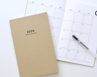 2024 Monthly Planner - Kraft, 2024 Calendar, Appointment Planner, Kraft Planner