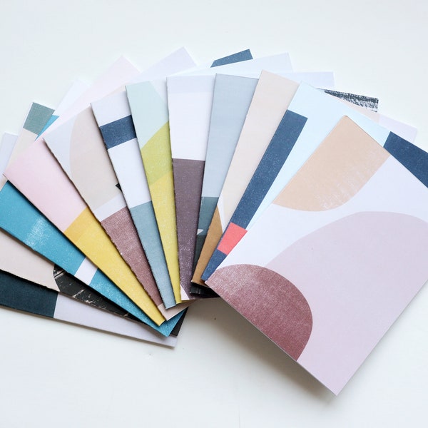 Blank Cards, Set of 12 Notecards, Modern Art Cards, Any Occasion Cards