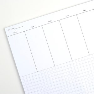 Weekly Planner Notepad, Vertical Task Pad, To-Do List Planner, Undated Sheets, Vertical Layout Planner, Vertical Weekly Planner
