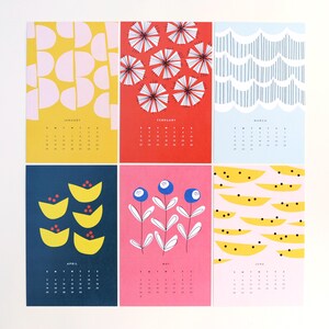 2026 Wall Calendar BOLD & BRIGHT, Small 2026 Art Calendar, Cute Colorful Calendar, Bold Modern 2025 Calendar image 2