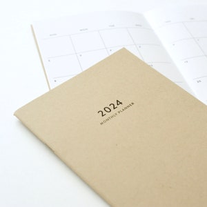 2024 Monthly Planner Kraft, 2024 Calendar, Appointment Planner, Kraft Planner image 5