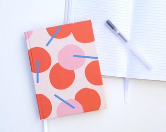 Notebook BERRY Lined Journal Cute Lined Notebook Diary Hardcover Journal Abstract Art Notebook Modern Journal Fun Colorful Notebook