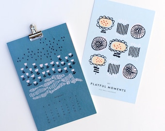 Magnetic Monthly Calendar Child Etsy