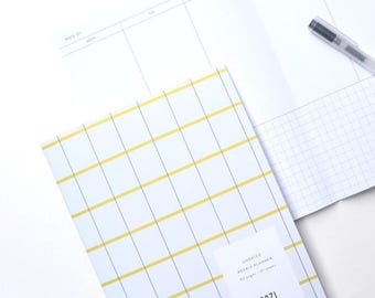 Easy Weekly Planner 2-Pack MELON PLAID Undated Weekly Calendar Habit Tracker Planner Daily Schedule Notebook Planner Simple Planner Modern