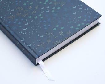 Notebook MIDNIGHT GARDEN Lined Journal Floral Lined Notebook Diary Hardcover Journal Cute Floral Notebook Modern Floral Journal