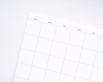 Calendar Notepad Monthly Planner Notepad Undated Calendar Tear Off Calendar Sheets Simple Notepad Planner Blank Calendar Sheets Meal Plan
