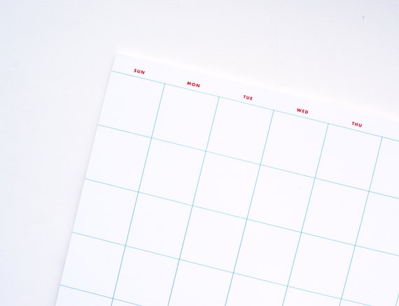 Calendar Notepad Monthly, Undated Notepad Planner, Cute Calendar Notepad, Simple Blank Calendar, Simple Notepad Planner, Family Planner