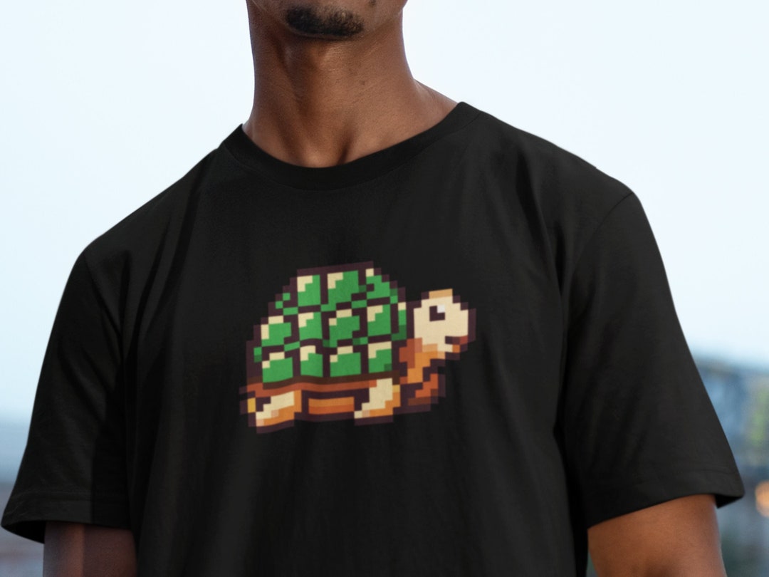 Quackulator Pixel Art Turtle T-shirt, Retro Gamer Tee - Etsy