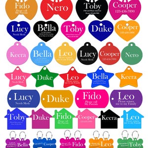 Personalized Aluminum Pet ID Tag | Custom Dog Cat Tag | 1-Year Guarantee | USA