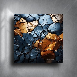 Abstract Tempered Glass Wall Art: Modern UV Print Decor