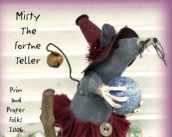 Primitive Folk art Halloween - Misty Mouse Fortune Teller - Mailed Pattern