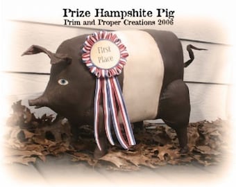 Folk Art Prize Hampshire Pig EPattern