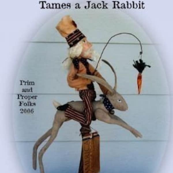 Uncle Sam Tames a Jack Rabbit Mailed Pattern