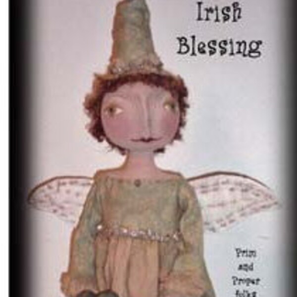 Primitive Folk Art Irish Blessings Angel Doll Mailed Pattern