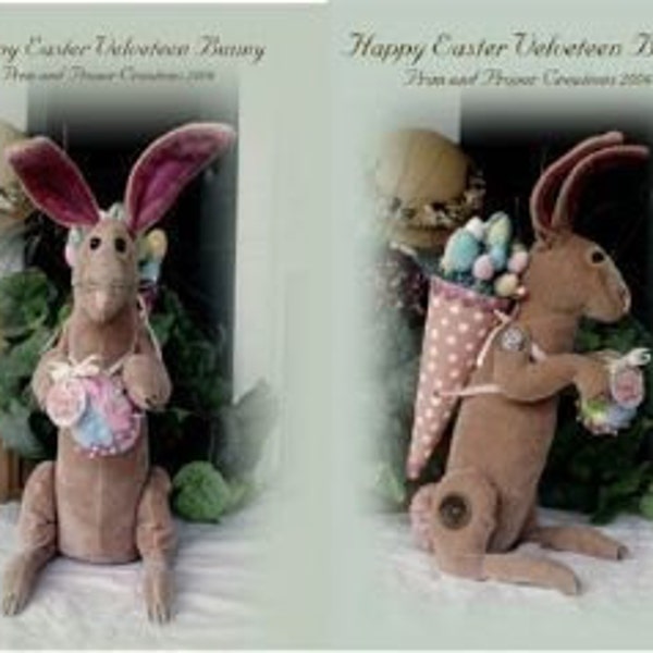 Primitive Folk ARt Easter Bunny Rabbit - Mailed Pattern