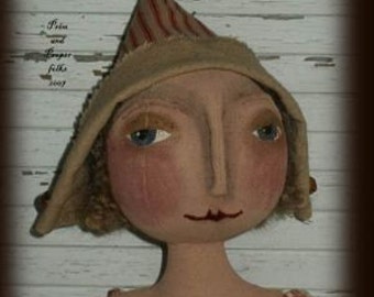Primitive Folk Art Doll - Melody, a vision of romance epattern