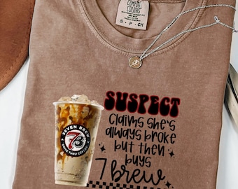Comfort Colors 7brew Coffee T-Shirt: Coffee Lover Tee