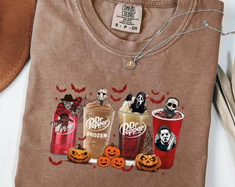 Comfort Colors Dr Pepper Halloween T-Shirt: Trendy Horror Movie Tee