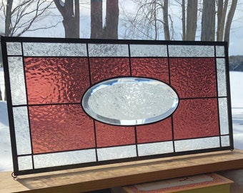 Amethyst Frost window panel stained glass