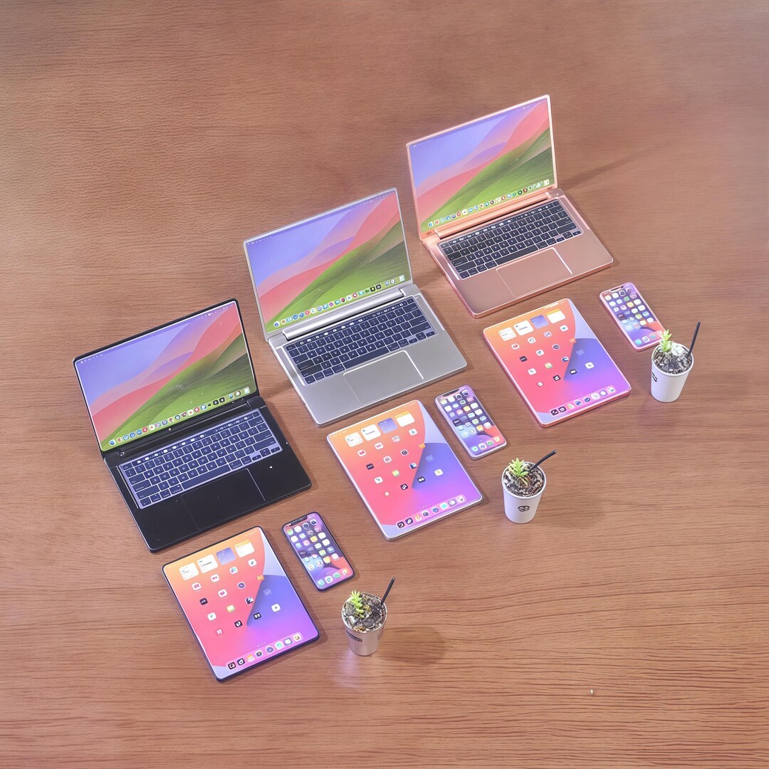 1:6 Scale Miniature Digital Devices Set – Dollhouse Accessories - Etsy