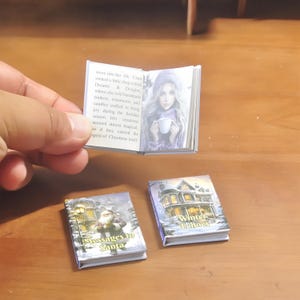 1:6 Scale Miniature Christmas Story Books Set - 3 Readable Tiny Books with Real Text & Illustrations, Dollhouse DIY