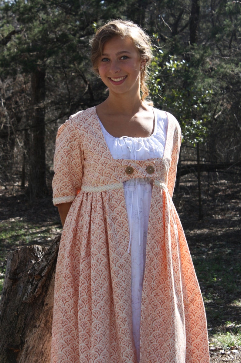 Regency Open Robe Jane Austen Era Jacket as seen in Sense and Etsy