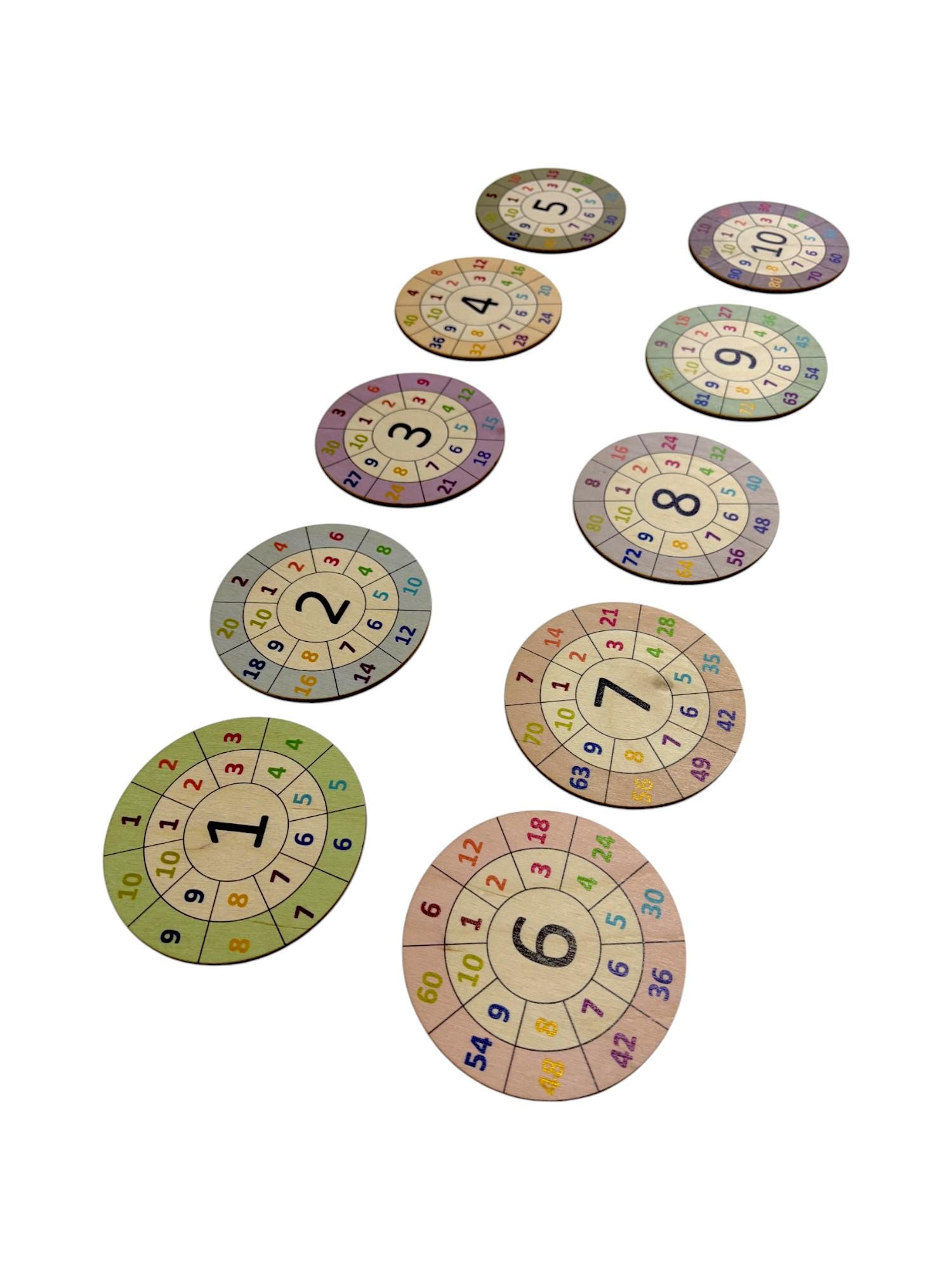 Montessori Wooden Multiplication Board: Birch Plywood Math Counting ...