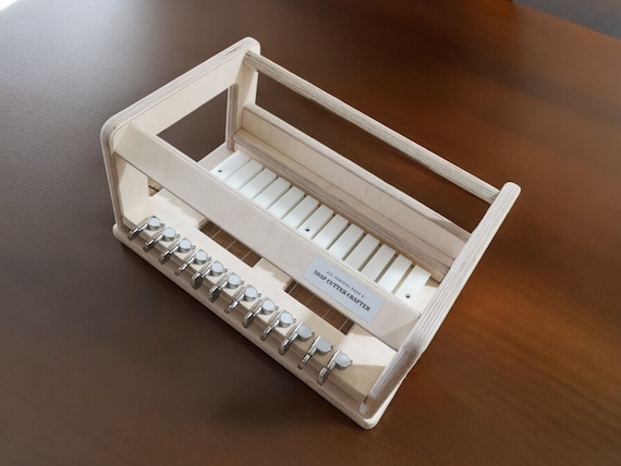 Custom 12-Wire Soap Cutter: Personalized Wooden Multi-Bar Slicer with Logo, Classic Model