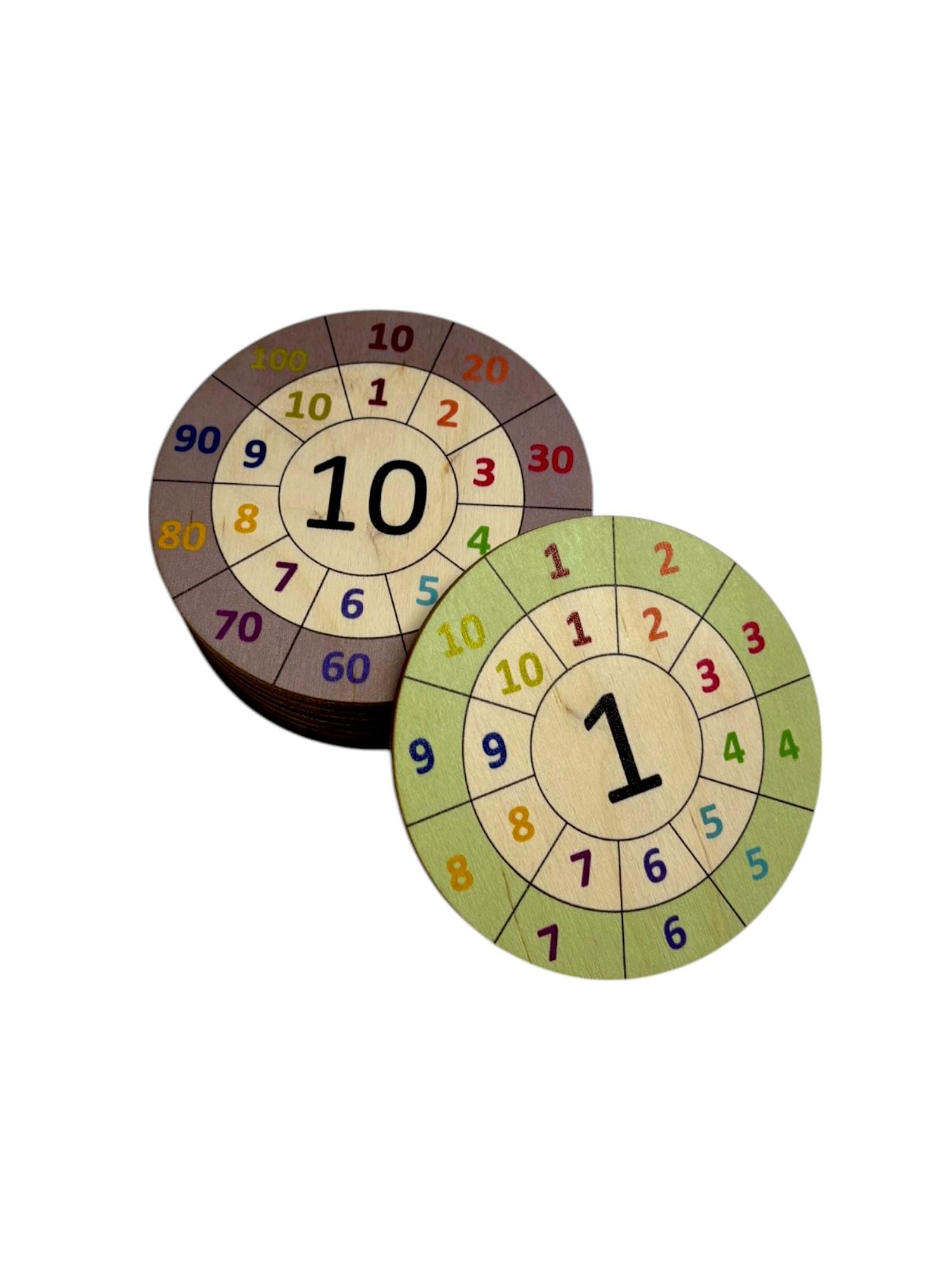 Montessori Wooden Multiplication Board: Birch Plywood Math Counting ...