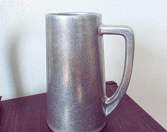 Vintage Stein Collectible Item Medieval Drinking Vessel Traditional Tavern "Noggin" Style Accessory Rustic Beer Tankard Metal Mug