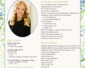 Blue/Green Floral Sorority Recruitment Rush Resume Package: Custom Resumes, Cover Letters & Greek Affiliation Documents