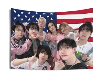 SKZ Hyunjin JJAM American Flag, Stray Kids Hyunjin American