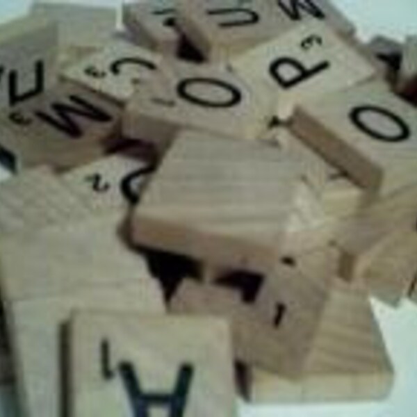 100 Wood Scrabble Tiles