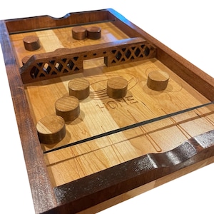 Personalized Hockey Wood Game | Handmade Wooden Game for Two Players