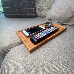 Handmade Wood Couch Tray: Between-Cushion Sofa Table - Cherry, Maple, Walnut