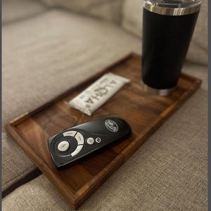 Handmade Hardwood Couch Tray: Between-Cushion Sofa Table