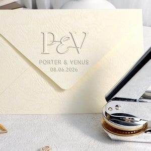 Grabador de monogramas de alta calificación / 24 diseños / Personaliza tu grabador de bodas / Grabador de servilletas / Grabador de sobres e invitaciones / Cualquier logotipo