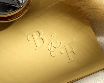 Personalized Wedding Embosser, Custom Wedding Invitation Embosser, Bride & Groom Gift, Custom Monogram Stamp, Personalized Wedding Gift
