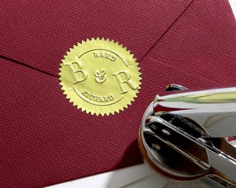 WEDDING EMBOSSER, Custom Monogram Design, Custom Your Logo, Personalized Seal, Forever Love Stamp, Wedding Gift, Bride & Groom Gift