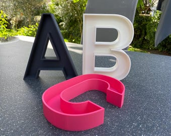 Fillable letters and numbers 16 cm high – Personalizable decoration & gift box DIY gift idea for individual celebrations and events