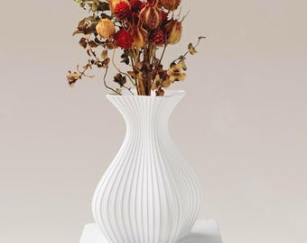 Quadropo - Vase for dried flowers - 3D printed vase - Plant decoration for home & office - Modern home accessory