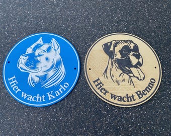 Personalized Dog Portraits 3D Printed 15 cm Sign with Custom Text – Unique Pet Gift & Decoration