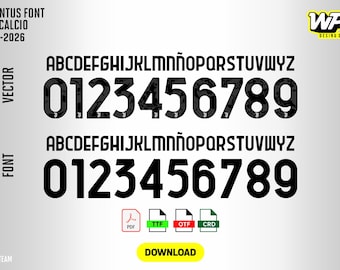 Font Juventus 2025 - 2026 in ttf, otf, pdf format