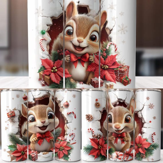 Squirrel Tumbler Wrap 20oz