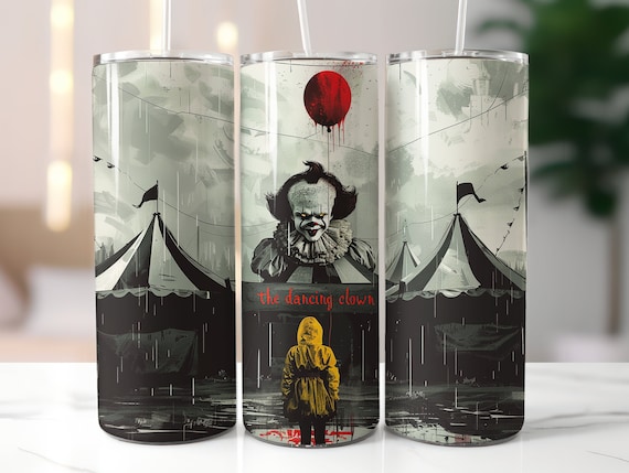 Pennywise Tumbler Wrap, 20oz Skinny Tumbler Wrap PNG, Pennywise Tumbler Sublimation Design