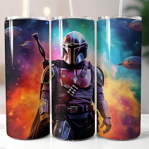 Mandalorian Tumbler Wrap, 20oz Skinny Tumbler Mandalorian Wrap PNG, Tumbler Sublimation Design