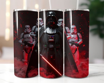 Darth Vader Tumbler Wrap, 20oz Skinny Tumbler Darth Vader Wrap PNG, Tumbler Sublimation Design