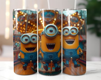Minions bekerverpakking, 20oz magere beker, sublimatieontwerp (PNG)