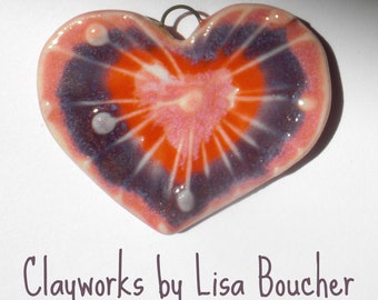 Porcelain Heart Pendant